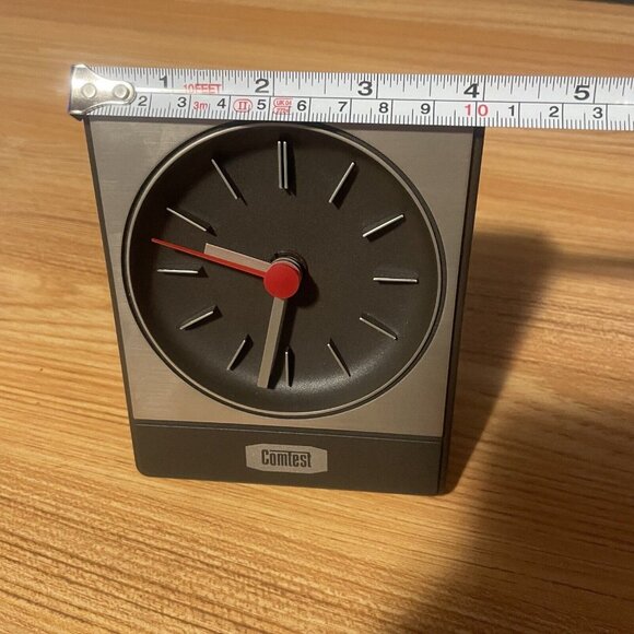 Vintage Bauhaus Table Desk Clock w/ German Quartz - Picture 6 of 7